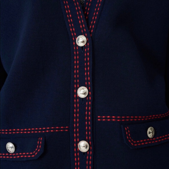 Maje Cardigan with contrasting top stitching - Picture 3 of 7